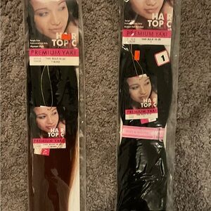 Premium Yaki Hair Extensions in Black and Brown